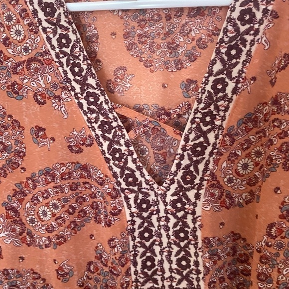 Nox Rose, extra small BoHo, baby doll, multi print Top - Picture 4 of 4